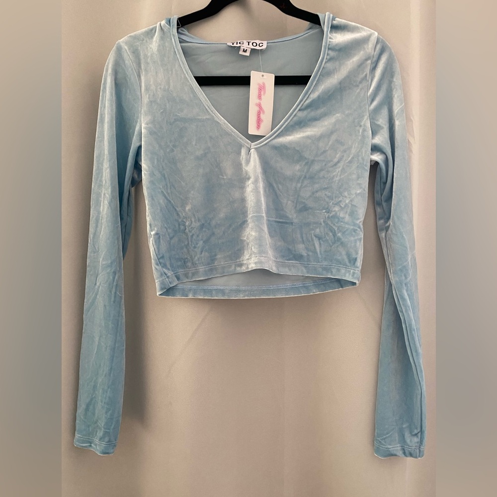 Baby blue velour set